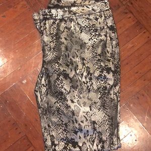 Black and Silver Snakeskin Pants